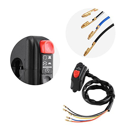 7/8'' Universal Motorcycle Engine Stop Start Kill Switch,Motorbike Waterproof On Off Start Kill Switch for ATV,Dirt Pit Bike,Scooter,Quad