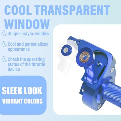 Universal CNC Quick Twist Throttle Kit with Cable for 7/8" Bars - Fits CRF50 70 110 125 230 250, KLX, XR, Pit & Dirt Bike, ATV, Mini Bike (CT200U) (Style -B, Blue) - color: Blue, style: Style -B