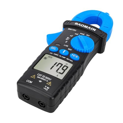 BAOMAIN Digital Clamp Meter 4000 Counts AC Current AC/DC Voltage BM1701