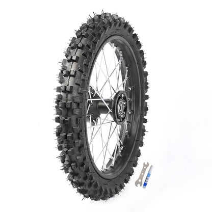 14" 12" Complete Dirt Bike Front and Rear Wheel Kit 60/100-14 80/100-12 Tire Rim Set 12mm Bearing for Pit Bike Motocross Off Road 50cc 70cc 90cc 125cc 140cc SSR Apollo Taotao DB14 DB17 XR70 CRF50 - color: Front 60/100-14 & Rear 80/100-12, size: 12mm Beari