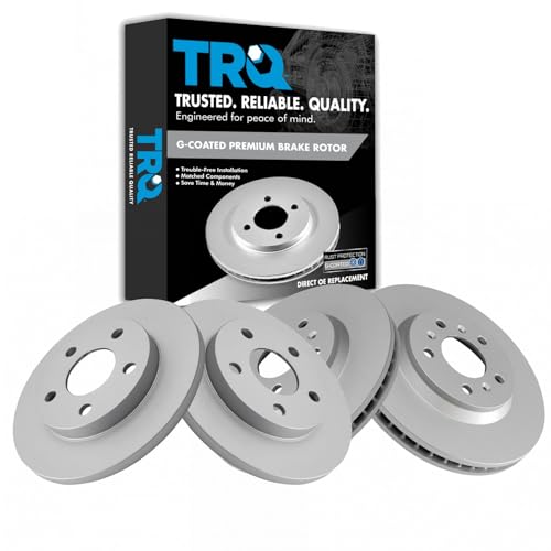 TRQ Front and Rear Brake Rotor Set G Coated - style: BRA15437