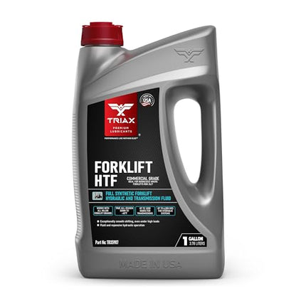 TRIAX Forklift HTF - Full Synthetic Hydraulic & Transmission Oil - Commercial Grade, True All Season to -50F (1 Gallon) - size: 1 Gallon