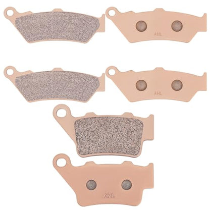 AHL Front & Rear Brake Pads Set for BMW F800GS F800 GS 2008-2011 (Sintered copper-based) - size: Sintered copper-based