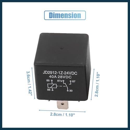 5pcs JD2912-1Z-24VDC 5 Pin 40A 28VDC DC 24V Universal Car Vehicle Motor Fuse Relay Switch Power Automotive Parts