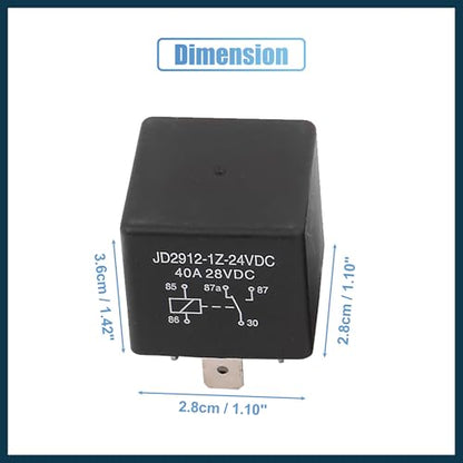 5pcs JD2912-1Z-24VDC 5 Pin 40A 28VDC DC 24V Universal Car Vehicle Motor Fuse Relay Switch Power Automotive Parts