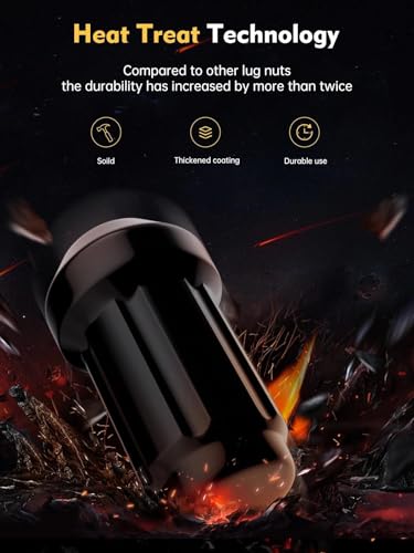 MIKKUPPA 7/16-20 Wheel Lug Nuts, Black 24PCS Closed End Solid Spline Nut - color: Black, size: 7/16"-20, style: 24 PCS