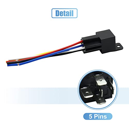uxcell for JD-1914 5pcs DC 12V 40A Universal Car Relay Switch