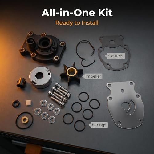 Water Pump Impeller Kit w/Housing 393630 for Johnson Evinrude OMC 20-35HP - size: 393630