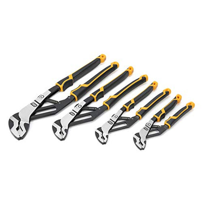 GEARWRENCH 4 Pc. Pitbull Auto-Bite Tongue & Groove Dual Material Pliers with K9 Jaws - 82594C - size: 4 Piece, style: Auto Bite Set