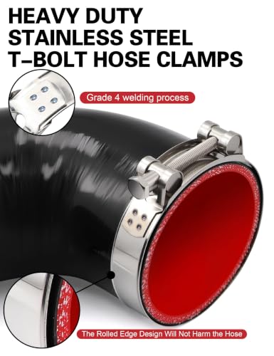 90 Degree Elbow 4 inch (102mm) 5-Ply Silicone Coupler Hose Leg Length 3.5" - size: 5-Ply ID 4"