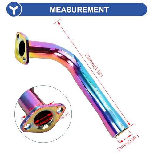 YOXUFA Exhaust Muffler Pipe for Predator 212 224 Coleman CT200U Minibike