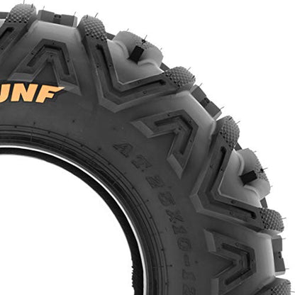 SunF ATV Tire 25x12-9 UTV Tire All Terrain Off-Road, 6 Ply Tubeless A033 - size: 25x12-9