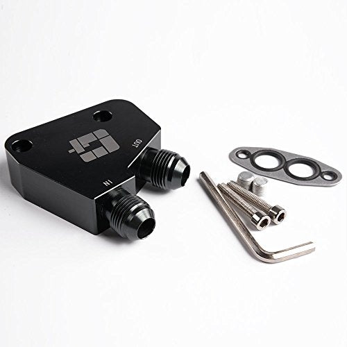 PIT66 Universal AN10 Engine Transmission Oil Cooler Sandwich Plate Kit