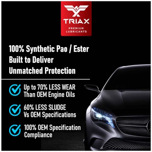 TRIAX Euro VX 5W-30 Full Synthetic Ester, Compatible with VW 507.00/504.00, VW Audi 502.00, 505.01, BMW LL-04, Porsche C30, ACEA C3, Mercedes 229.51, 229.5, 229.31 (5 Gallon) - size: 5 Gallon