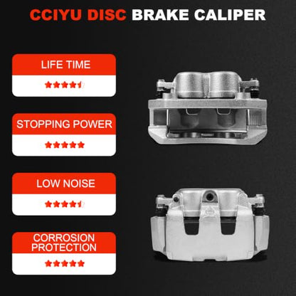 cciyu Front & Rear Brake Calipers W/Bracket 18B5009 18B5008 18B4837 18B4836 - size: Front & Rear[18B5009+18B5008+18-B4837+18-B4836]