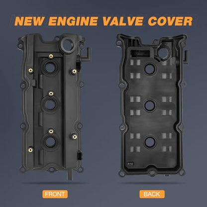 Nilight Pair Engine Valve Cover with Gasket, Replace# 132647Y010 132648J102 - size: for Infiniti I35 2002-2004, Nissan Altima 02-06