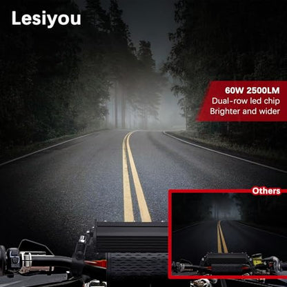 Dirt Bike Light Bar, 60W 2500LM Motorcycle Headlight Bar Kit Switch