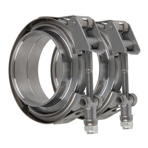 4 inch Quick Release V Band Clamp with Flanges, 304 Stainless Steel - size: 4 inch
