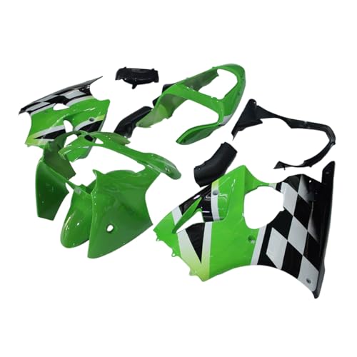 Black White Green Fairing Kit for Kawasaki 2000-2002 ZX6R ZX600J Bodywork - color: Green Black White