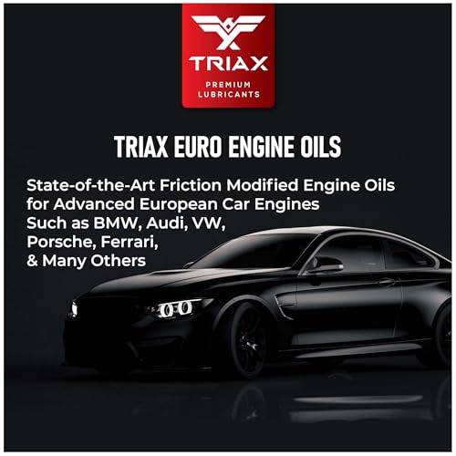 TRIAX Euro LX 5W-40 Full Syn Engine Oil - Compatible with BMW LL01, MB 229.5, 226.5, Audi/VW 502.00, 505.00, MS-12991, Porsche A40 (5 Quart) - size: 5 Quart