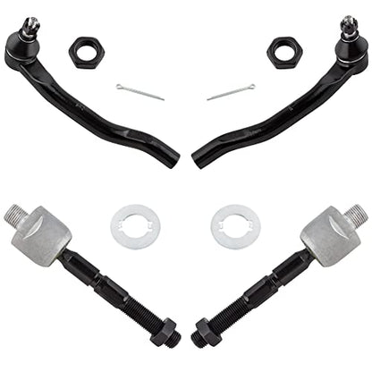 EV415 ES3490 ES3491 Front Inner & Outer Tie Rod Ends Left & Right for Acura CL 2001-2003 TL 1999-2003 Honda Accord 1998-2002, Pack of 4