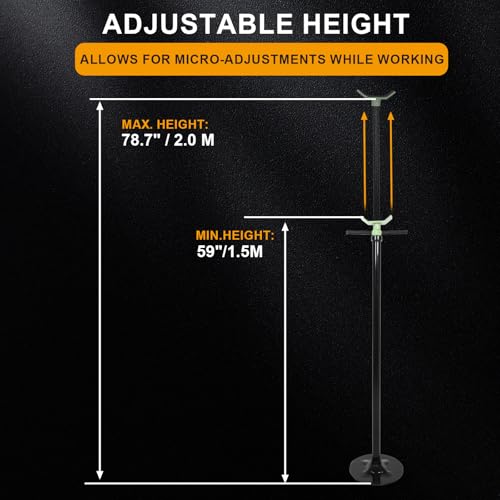 Steel Under Hoist Jack Stand Car Lift, 1000 lb Capacity, Black