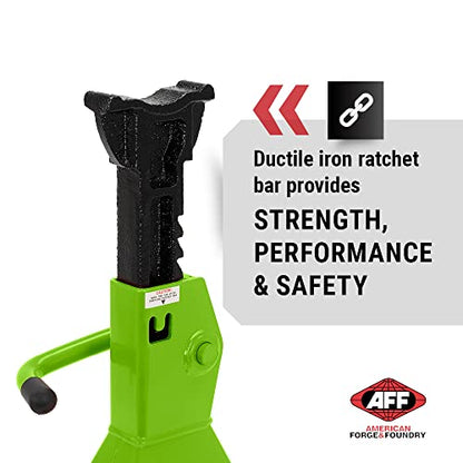AFF Viking 4 Ton Pair of Jack Stands, Heavy Duty Ratchet-Style, for Cars - size: 4 Ton