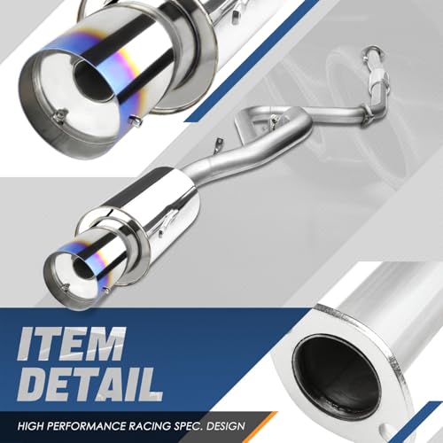Auto Dynasty 4" Burnt Catback Exhaust System For 00-05 Mitsubishi Eclipse - color: Burnt Tip