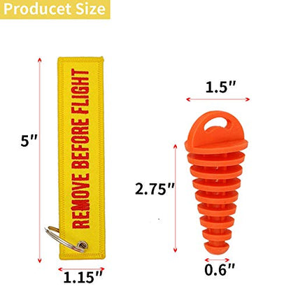 0.6"-1.5" Wash Plugs, Mufflers Exhaust Silencer Motorcycle Dirt Bike,Orange - color: Orange
