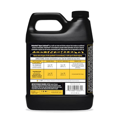 Motorkote MK-HL32-06 Heavy Duty Hyper Lubricant Engine Treatment, 32-Ounce, Single, Black - size: 32 Fluid Ounces, style: 1-Pack
