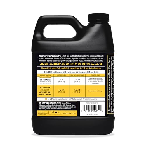 MotorKote Hyper Lubricant Heavy Duty Engine Treatment | Friction Reducer for Gas & Diesel Engines | 32 oz., 6-Pack - size: 32 Fluid Ounces, style: 6-Pack