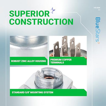BlueStars 103-0206 Ignition Switch 3 Positions 6 Terminals - for Exmark - size: 103-0206 - 6 Terminals