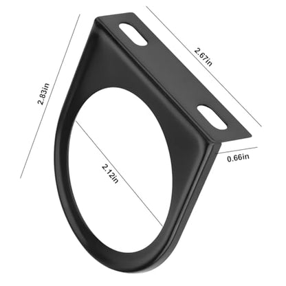 3PCS Car Gauge Mounting Panel, 2 Inch Vehicle Gauge Mounting Bracket with Single Hole, Auto Gauge Pillar Mount Pod Holder for Dashboard, Universal for SUV, Sedan, Truck (Black) - color: Black