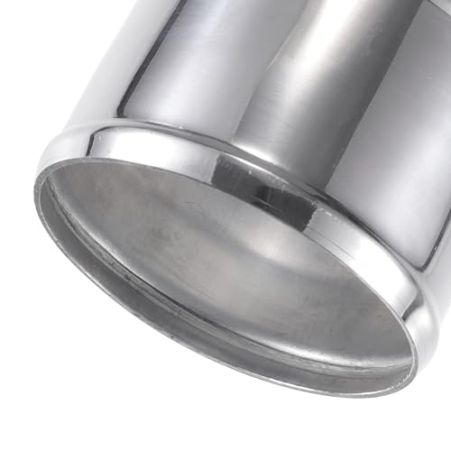 X AUTOHAUX OD 4" 102mm Length 3" 76mm Aluminum Alloy Tube Intercooler Pipe Straight Air Intake Tube with 2 Clamps Silver Tone for Car - size: OD 4"(102mm)