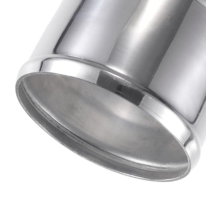 X AUTOHAUX OD 4" 102mm Length 3" 76mm Aluminum Alloy Tube Intercooler Pipe Straight Air Intake Tube with 2 Clamps Silver Tone for Car - size: OD 4"(102mm)