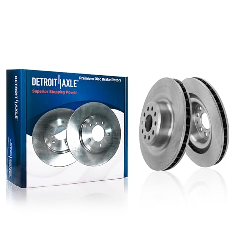 Detroit Axle - Brake Rotors for 2016-2021 Tesla Model S Model X - size: 4R53838/KIT