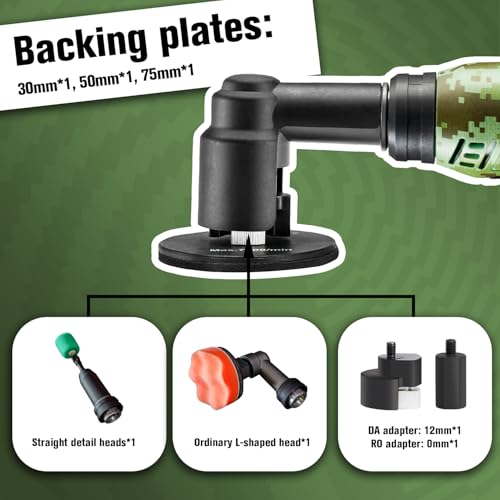 BATOCA 2026 S6 Mini Cordless Polisher 2 Heads for Motorcycles Detailing Kit - size: Camouflage Pattern Style with 2 batteries
