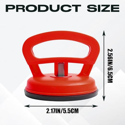 2PCS Car Dent Puller, Dent Remover Tool for Car, Suction Cup Car Dent Puller Kit with Handle, Auto Body Small Dent Remover Puller for Phone Screen Removal, Objects Moving and Lifting (Red) - color: Red