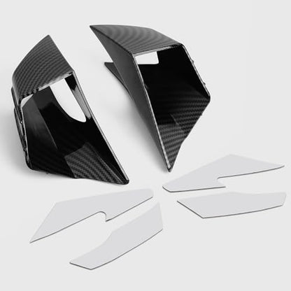 WOOGA Motorcycle Side Winglet,Motorcycle Side Spoiler Front Fairing Aerodynamic Winglets Air Deflector Wing Compatible with Ho&n&da CBR650R 2019-2023 Su&zu&ki GSX250R (Carbon Fiber Look) - color: Carbon fiber look
