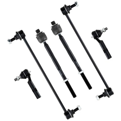 Front End Suspension Kit Compatible With Buick Enclave, Chevy Traverse, GMC Acadia/Limited, Saturn Outlook Tie Rods Inner and Outer Complete Kit, Tie Rod and Sway Bar - size: For Buick/Chevy/GMC/Saturn