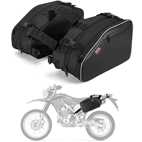 KEMIMOTO Motorcycle Saddlebags Expandable 20-24L with Rain Covers