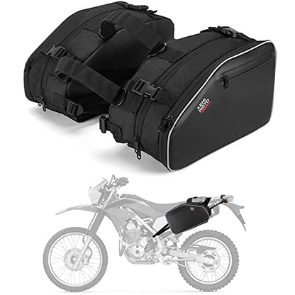 KEMIMOTO Motorcycle Saddlebags Expandable 20-24L with Rain Covers