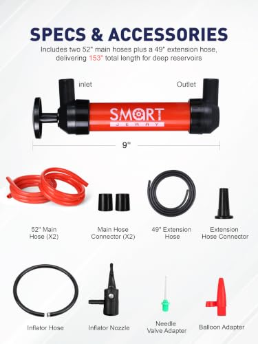 Cordless Fuel Transfer Pump, Gas Siphon Pump for Gasoline, Hand Siphon Pump