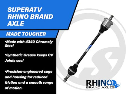 SuperATV Heavy Duty Rhino Brand Front CV Axle for Polaris Ranger 900 High Lifter Edition - FRONT - Upgrade From Your OEM Axle - size: Front