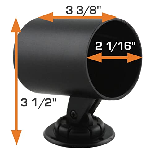 GlowShift Universal Black Single Swivel Dashboard Gauge Pod Holder