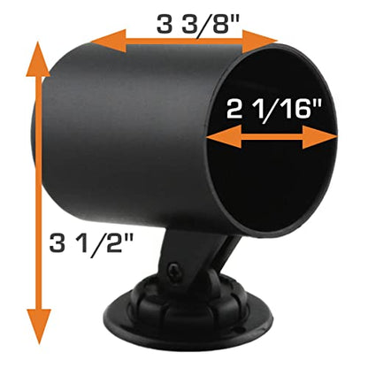 GlowShift Universal Black Single Swivel Dashboard Gauge Pod Holder