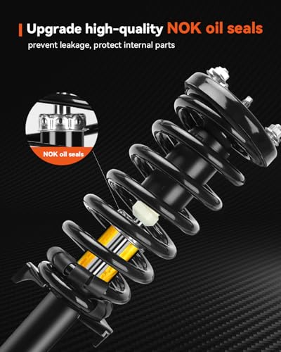 PROEZE Front Strut Assembly for 2008-2012 Accord, Shock Absorber Front with Coil Springs Replace 172562L,172562R, Driver and Passenger Side, 2PCS - size: 08-12 Accord-Front