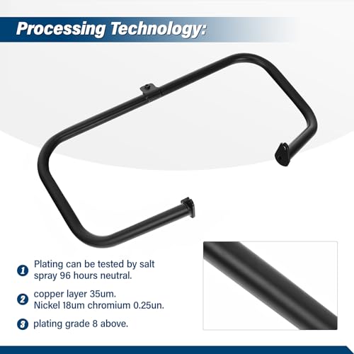 TCT-MOTORPARTS Engine Crash Bar Fit for Harley Davidson Touring 1997-2008 - color: Black Engine Crash Bar