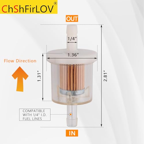 691035 493629 Fuel Filter For B & S Lawn Mower Accessories 40 Micron 5065 691035-2PCS