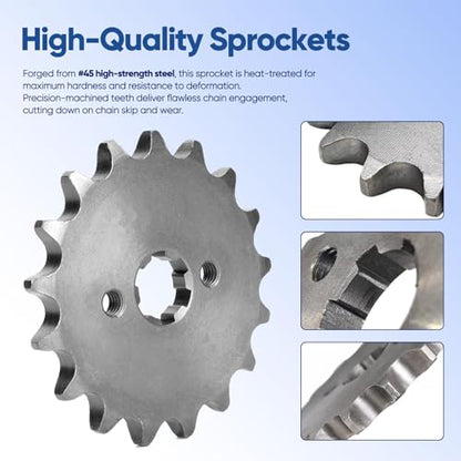 420-17T 17mm Motorcycle Front Engine Sprocket Replacement for 50cc 70cc 90cc 110cc 125cc 140cc 160cc Lifan Loncin Lifan Zongshen Roketa Coolster Sunl Dirt Bike Chinese ATVs Go Kart Sprocket - color: 420-17T